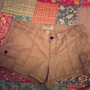 tan cargo shorts